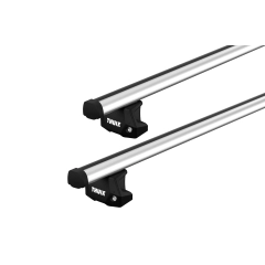 Thule 7107 ProBar Evo Silver 2 Bar Roof Rack for Nissan NV350 Low Roof 5dr Low Roof with Factory Mounting Point (2012 onwards) - Factory Point Mount
