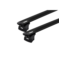 Thule 753 WingBar Evo Black 2 Bar Roof Rack for Tesla Model S with glass roof (July 2015 To 2019) 5dr Hatch with Factory Mounting Point (2015 to 2019) - Factory Point Mount