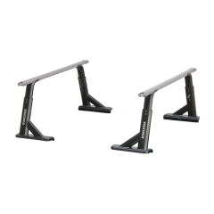 Yakima OverHaul HD Black 2 Bar Roof Rack for Jeep Gladiator JT 4dr Ute with Rain Gutter (2020 onwards) - Clamp Mount