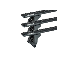Rhino Rack JC-05187 Sportz RL110 Black 3 Bar Roof Rack for Jeep Wrangler JL 4dr SUV with Rain Gutter (2019 onwards) - Gutter Mount