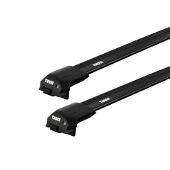 Thule 7204 WingBar Edge Black 2 Bar Roof Rack for Dacia Sandero Stepway III 5dr SUV with Raised Roof Rail (2021 onwards) - Raised Rail Mount