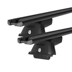 Yakima TrimHD Thru bar Black 2 Bar Roof Rack for JEEP Grand Cherokee WK2 Steel Rails 5dr SUV with Factory Mounting Point (2011 onwards)