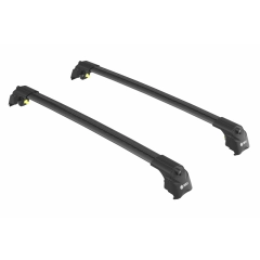 Turtle Air2 Black 2 Bar for Jeep Grand Cherokee WK2 Steel Rails 5dr SUV with Flush Roof Rail (2011 to 2021)