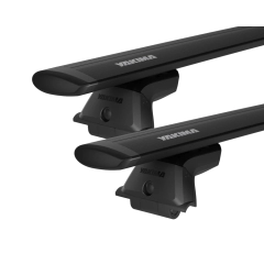 Yakima JetStream Thru bar Black 2 Bar Roof Rack for JEEP Grand Cherokee WK2 Steel Rails 5dr SUV with Factory Mounting Point (2011 onwards)