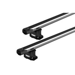 Thule 7107 SlideBar Evo Silver 2 Bar Roof Rack for Nissan NV350 Low Roof 5dr Low Roof with Factory Mounting Point (2012 onwards) - Factory Point Mount
