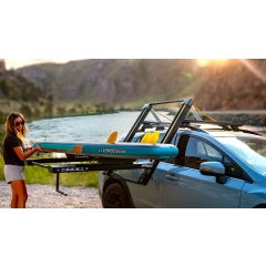 Dropracks 1400mm Elevating Roof Racks with Thule 7104 Legs for JAC Rein SRV 5dr SUV with Raised Roof Rail (2007 onwards) - Raised Rail Mount