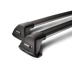 Yakima Aero FlushBar Black 2 Bar Roof Rack for TESLA Model S Panoramic Roof 5dr Hatch with Factory Mounting Point (2015 to 2019)