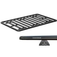 Yakima LNL Platform L (1380mm x 1390mm) Black Bar Roof Rack for SSANGYONG Musso 4dr Ute with Raised Roof Rail (2019 onwards)