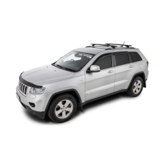 Rhino Rack JA9545 Vortex RCL Black 2 Bar Roof Rack for Jeep Grand Cherokee WK2 Steel Rails 5dr SUV with Flush Roof Rail (2011 onwards) - Factory Point Mount