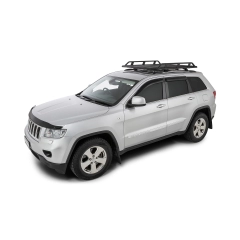 Rhino Rack JA9645 Pioneer Tradie (1528mm x 1236mm) for Jeep Grand Cherokee WK2 Steel Rails 5dr SUV with Flush Roof Rail (2011 onwards) - Factory Point Mount