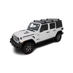 Rhino Rack JB0105 - Heavy Duty RL110 Black 3 Bar Roof Rack for JEEP Wrangler 5dr SUV from 2019