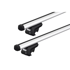Thule 7104 ProBar Evo Silver 2 Bar Roof Rack for Dacia Sandero Stepway III 5dr SUV with Raised Roof Rail (2021 onwards) - Raised Rail Mount