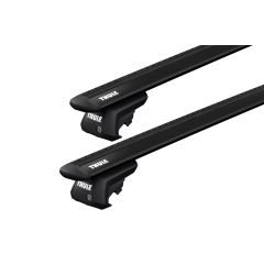 Thule 7104 WingBar Evo Black 2 Bar Roof Rack for Dacia Sandero Stepway III 5dr SUV with Raised Roof Rail (2021 onwards) - Raised Rail Mount