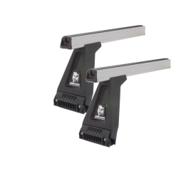 Rhino Rack JA0724 Heavy Duty RL210 Silver 2 Bar Roof Rack for MITSUBISHI Walkthrough 2dr Van with Rain Gutter (1994 onwards)