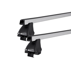 Rhino Rack JA8134 Heavy Duty 2500 Silver 2 Bar Roof Rack for GMC Sierra 1500 4dr Double Cab with Bare Roof (2019 onwards)