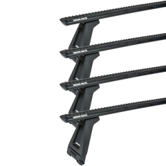 Rhino Rack JC-05077 Sportz RL210 Black 4 Bar Roof Rack for Land Rover Defender 110 5dr SUV with Rain Gutter (1990 to 2020) - Gutter Mount