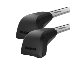 Yakima JetStream FX BaseLine Silver 2 Bar Roof Rack for Tesla Model 3 4dr Sedan with Bare Roof (2007 onwards) - Clamp Mount