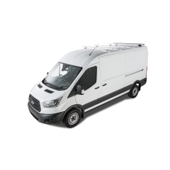Rhino Rack JA6330 Heavy Duty RLTP Silver 1 Bar Roof Rack for Ford Transit L3H3 (V) 4dr LWB High Roof with Factory Mounting Point (2014 onwards) - Factory Point Mount