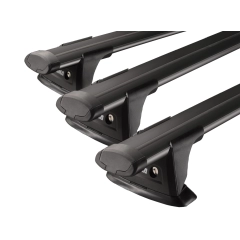 Yakima Aero ThruBar Black 3 Bar Roof Rack for Great Wall X240 5dr SUV with Bare Roof (2011 to 2016) - Factory Point Mount