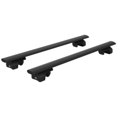 CRUZ Airo Black 2 Bar Roof Rack for Lada Priora 5dr Wagon with Raised Roof Rail (2009 onwards) - Raised Rail Mount