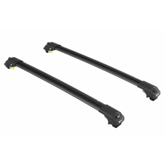 Turtle Air1 Black 2 Bar for Holden Captiva 5dr SUV with Raised Roof Rail (2006 to 2020)