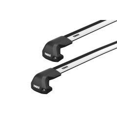 Thule WingBar Edge Silver 2 Bar Roof Rack for RENAULT Clio 5dr Hatch with Factory Mounting Point (2005 to 2012)