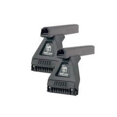 Rhino Rack JA0501 Heavy Duty RL150 Black 2 Bar Roof Rack for DAIHATSU Rocky 3dr SUV with Rain Gutter (1984 to 1999)