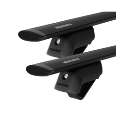 Yakima JetStream TimberLine Black 2 Bar Roof Rack for Audi A4 Allroad 5dr Wagon with Raised Roof Rail (2019 onwards) - Raised Rail Mount