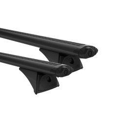 Rhino Rack JC-03795 Vortex RX300H Black 2 Bar Roof Rack suits Toyota Hilux N80 (Rogue) 4dr Ute with Bare Roof (2021 onwards) - Tub Factory Point Mount