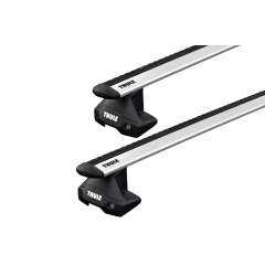 Thule WingBar Evo Silver 2 Bar Roof Rack for RENAULT Captur 5dr SUV with Bare Roof (2013 to 2019)