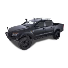 Ford Ranger PX (Double Cab) | Heavy Duty RLT600 Silver 1 Bar Front Roof Rack | Rhino-Rack