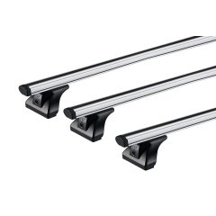 CRUZ Cargo Silver 2 Bar Roof Rack for Dacia Dokker 4dr Van with Factory Mounting Point (2012 onwards) - Factory Point Mount
