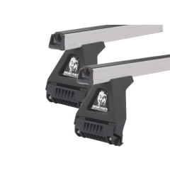 Rhino Rack JA0720 Heavy Duty RL150 Silver 2 Bar Roof Rack for MITSUBISHI Pajero 5dr SUV with Rain Gutter (1983 to 1991)