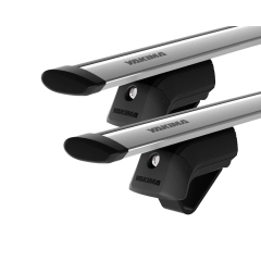 Yakima JetStream Thru bar Silver 2 Bar Roof Rack for HAVAL H9 5dr SUV with Raised Roof Rail (2015 to 2017)