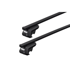 Thule SquareBar Evo Black 2 Bar Roof Rack for GREAT WALL Haval 5dr SUV with Raised Roof Rail (2015 onwards)