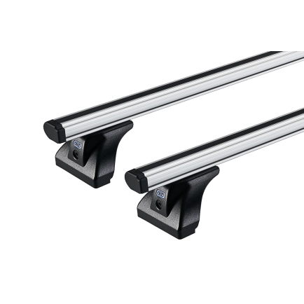 CRUZ Cargo Silver 2 Bar Roof Rack for Iveco Daily L1H1 (III) SWB Low Roof with Factory Mounting Point (2000 to 2014) - Factory Point Mount