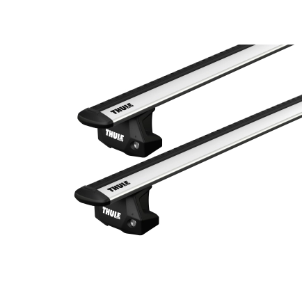 Thule WingBar Evo Silver 2 Bar Roof Rack for SUBARU Forester 5dr SUV with Factory Mounting Point (2008 to 2012)