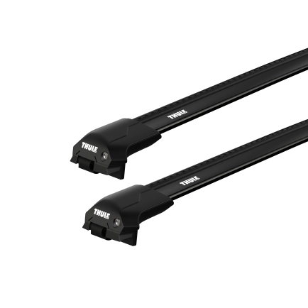 Thule 7204 WingBar Edge Black 2 Bar Roof Rack for Saab 9-5 SportCombi 5dr Wagon with Raised Roof Rail (1998 to 2009) - Raised Rail Mount