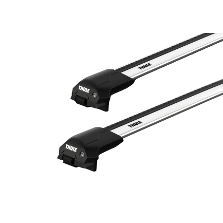Thule WingBar Edge Silver 2 Bar Roof Rack for SUBARU Forester 5dr SUV with Raised Roof Rail (2008 to 2013)