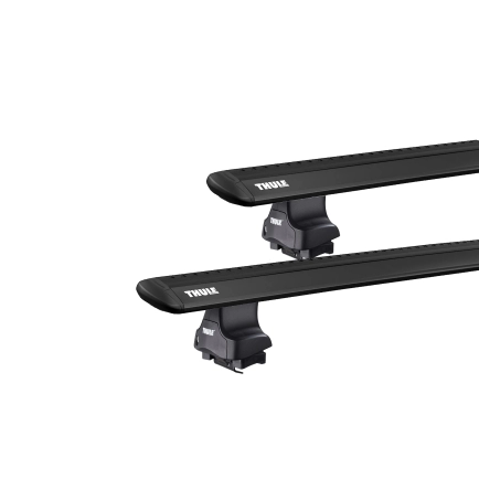 Thule 754 WingBar Evo Black 2 Bar Roof Rack for Chrysler 300C 4dr Sedan with Bare Roof (2011 onwards) - Clamp Mount
