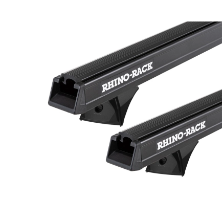 Rhino Rack JC-02441 Heavy Duty RX300H Black 2 Bar Roof Rack for Nissan X-Trail T30 5dr SUV with Flush Roof Rail (2001 to 2007) - Factory Point Mount