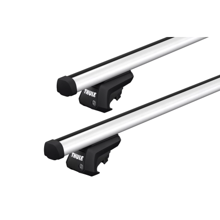 Thule ProBar Evo Silver 2 Bar Roof Rack for SUBARU Forester 5dr SUV with Raised Roof Rail (2008 to 2013)