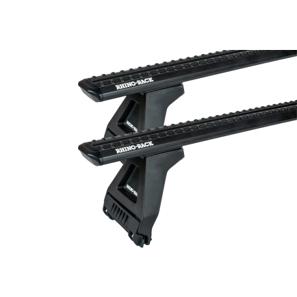 Rhino Rack JC-04119 Sportz RL150 Black 2 Bar Roof Rack for Daihatsu Rocky 2dr SUV with Rain Gutter (1984 to 1999) - Gutter Mount