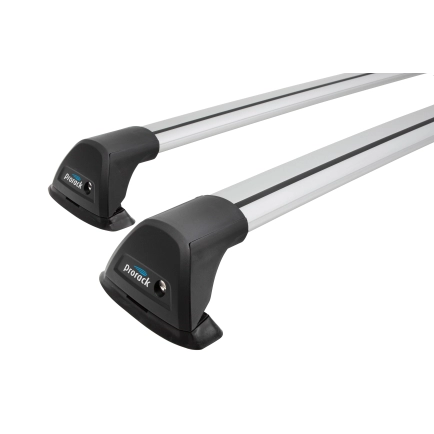 Prorack Aero Flush Silver 2 Bar Roof Rack for Mahindra Scorpio 5dr SUV with Flush Roof Rail (2023 onwards) - Raised Rail Mount