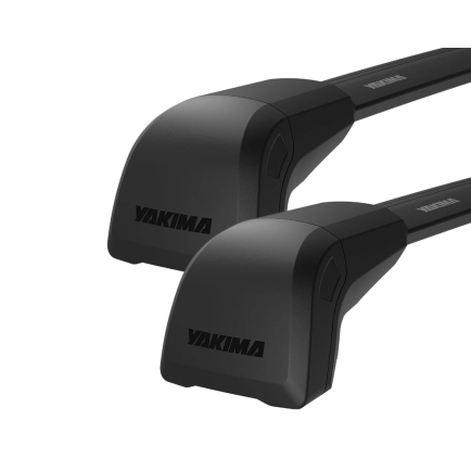 Yakima JetStream FX Flush Bar Black 2 Bar Roof Rack for SSANGYONG Actyon Sport 4dr Ute with Bare Roof (2012 onwards)