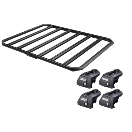 Thule 7104 Caprock Long-Bed Platform for Honda FR-V 5dr Hatch with Raised Roof Rail (2004 to 2011) - Raised Rail Mount