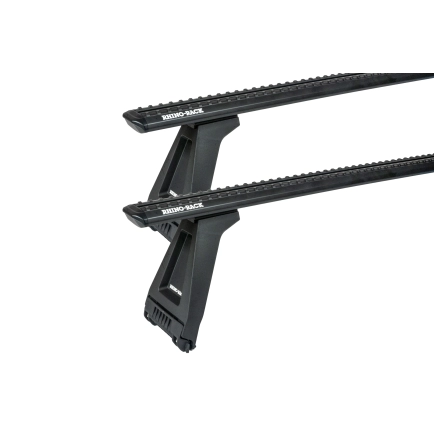 Rhino Rack JC-05042 Sportz RL280 Black 2 Bar Roof Rack for Nissan Patrol GQ 5dr SUV with Rain Gutter (1988 to 1997) - Gutter Mount