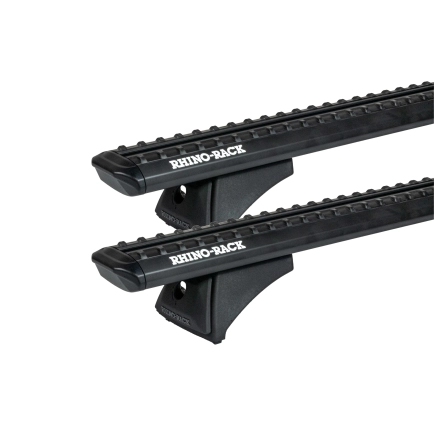 Rhino Rack JC-03796 Sportz RCH Black 2 Bar Roof Rack RCH suits Toyota Hilux N80 (Rogue) 4dr Ute with Bare Roof (2021 onwards) - Tub Track Mount