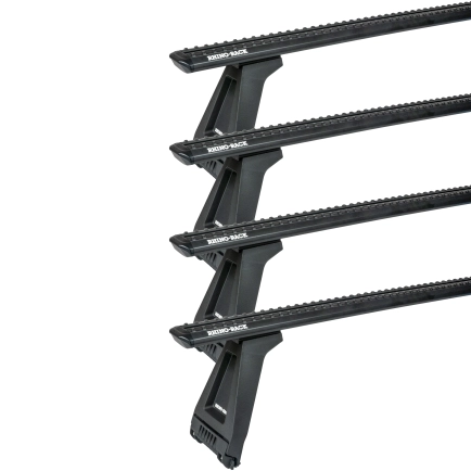 Rhino Rack JC-05077 Sportz RL210 Black 4 Bar Roof Rack for Land Rover Defender 110 5dr SUV with Rain Gutter (1990 to 2020) - Gutter Mount