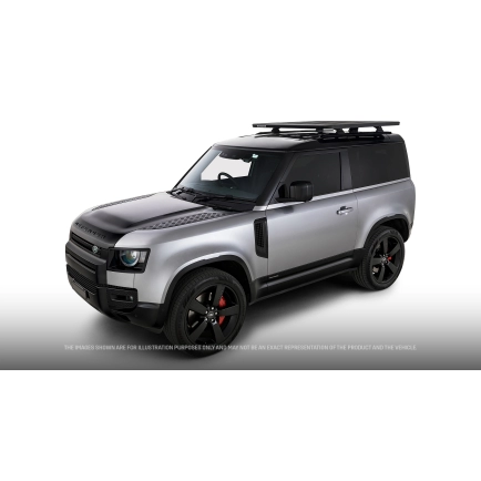 Rhino Rack JC-01595 Pioneer 6 Platform (1300mm x 1240mm) with RCL-RCH legs for Land Rover Defender 130 Gen2 5dr SUV with Factory Fitted Track (2023 onwards) - Factory Point Mount